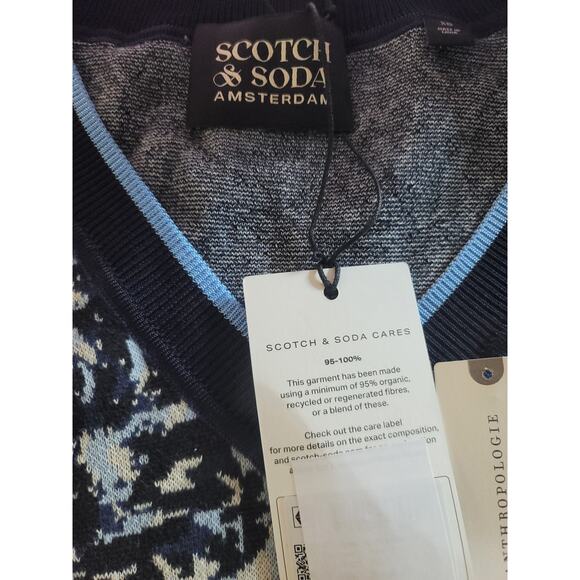 New Scotch & Soda V-Neck Jacquard Sweater in XS - Picture 5 of 6
